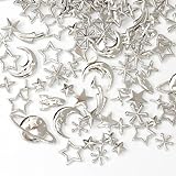 【シルバー】【メタルパーツ】30g 宇宙 封入パーツ ミックスアソート セット 【DecoFactoryオリジナル】