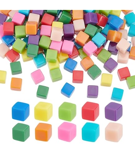 Amazon.co.jp: 200個 6面8mmクリアサイコロ DIY教育サイコロ 彫刻