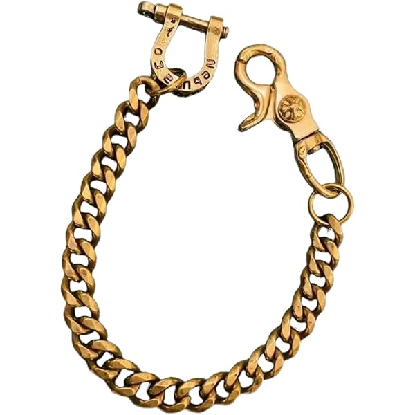 Amazon | ショート ウォレット チェーン スタンダード ゴールド ブラス