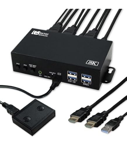 Amazon.co.jp: ラトックシステム パソコン自動切替器 USB接続DVI/Audio