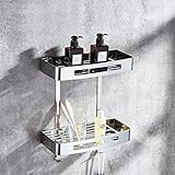 ステンレススチール304バスルームコーナーシェルフシャワールームラックボディウォッシュボトルトイレコーナーテーブルシェルフ