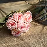 Bulary 造花 バラ インテリア 花束 シルク造花 薔薇 シルクフラワー 厳選5色 雑貨 家庭飾り ロマンチック ローズ 本物にそっくり 結婚式 パーティー お祝い 誕生日のプレゼント ギフト 贈