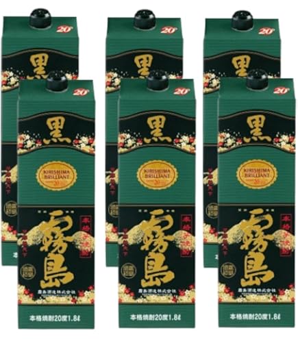 Amazon.co.jp: 本格芋焼酎 黒霧島 20度1800mlパック 2ケース（12本