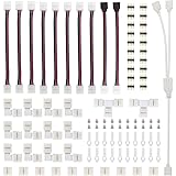 95pcs 5050 RGB LED-Strip Connector Kit with T-Shaped L-Shaped Strip-Jumpers LED-Strip Accessory Light Wire Connection Termina