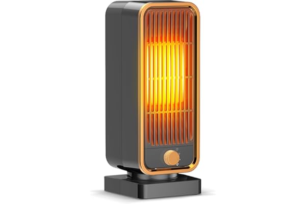 【2025新登場】 セラミックヒーター 小型 電気ファンヒーター 2秒速暖 暖房器具 マイナスイオン空気清浄 省エネ 速暖 大風量 コンパクト 3段階温度調整 900W 足元 ファンヒーター 温度調節 2重過熱保護 転倒OFF 節電対策 過熱保護 セラミック 窓下結露対策/寝室/トイレ/洗面所/オフィスに適用 (ブラック)
