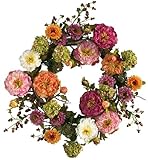 ほぼ自然4664 Peony Wreath、24インチ、ミックス
