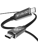 50センチ Thunderbolt 5 USB80G 240Wケーブル 最大120Gの帯域幅ブースト、8K/16K HDディスプレイ、240W高速充電、Thunderbolt 4、USB4、Thunderbolt 3、USB-C (0.5m)