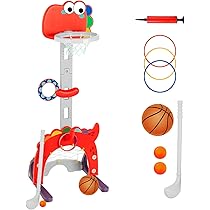Amazon.co.jp: バスケットゴール 5in1 子供用 バスケット