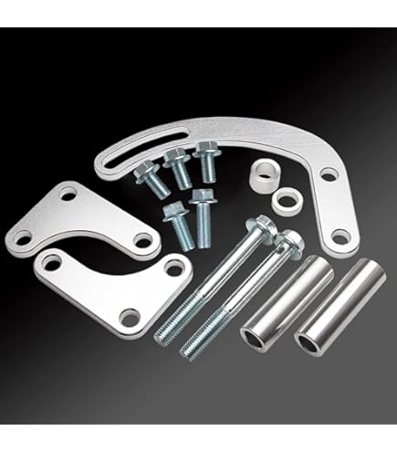 BuliBoao A/C Compressor Bracket, Air Conditioning Mounting Bracket Fits For Small Block Chevy SBC Driver Side Long Water Pump LWP 9919L, 119L
