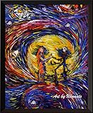 uhomate Jack and Sally Nightmare BeforeクリスマスVincent van Gogh starry nightポスターホームキャンバス壁アート記念ギフトベビーギフト
