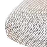 オリバーB OBS0301ジオサークルベビーベッドシート - ホワイトとエスプレッソ