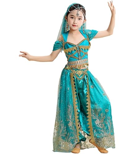 アラジン コスプレ衣装セット Amazon.co.jp: 2点セット 子供 ベリーダンス 衣装 アラジン ジャスミン