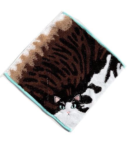 Amazon｜ハンカチ 日本製 今治 タオルハンカチ 25cm ニャンコの毛並み