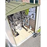自転車置き場　ガーデナップ　自転車倉庫　TM6サイクルプラス　D60TM6CPOG 『家庭用　サイクルポート 物置型 おしゃれ』 オリーブグリーン　レッド（スタンドカラー）