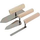 赤長(Akakanechou) 左官ごて 3点セット 中塗り180mm、柳刃105mm、目地コテ9mm