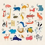 カラフルAnimal Alphabet by Bonnie – ポスターthatスティック 28"x28"