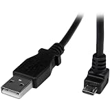StarTech.com USB 2.0 - マイクロUSBケーブル／2m／L型下向きMicro-B／Type-A to Micro USB／オス-オス／データ転送・同期用 USBAUB2MD