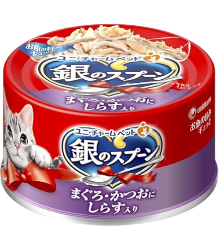 Amazon | 銀のスプーン 缶 まぐろ 70g×48缶 | unicharm | ウェット 通販