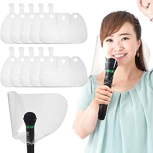 マイク シールド 10枚 セット 飛沫防止 イベント 講演 表情が見える マイクを使う場に最適 マイクガード シールド…