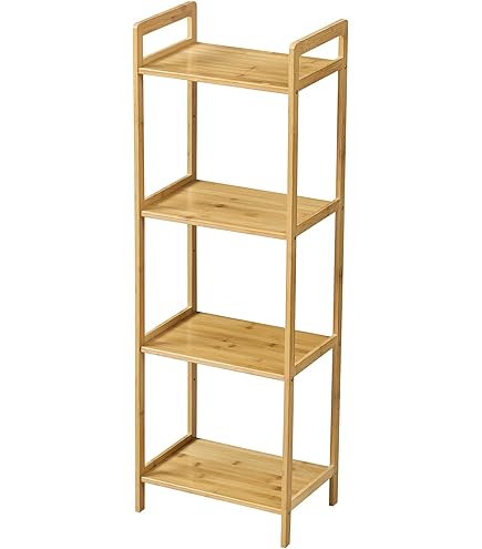 Amazon｜ウッドラック ナチュラル 幅90×奥行42×高さ150cm 5段 1台