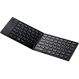 エレコム キーボード Bluetooth 折りたたみ マルチペアリング ポインティングデバイス付 ブラック TK-FLP01PBK