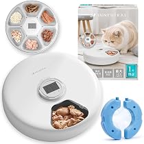 猫　犬　自動給餌器　保温保冷　新発売　cat feeder dog feeder Amazon | 【ひんやり保冷パック付属 】 自動給餌器 ウェットフード対応
