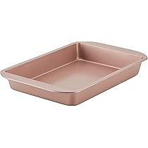 Farberware 9x13 Inch Nonstick Rectangular Cake Pan - Red Rose Gold, Oven Safe To 450°F - Perfect For Baking & Casseroles
