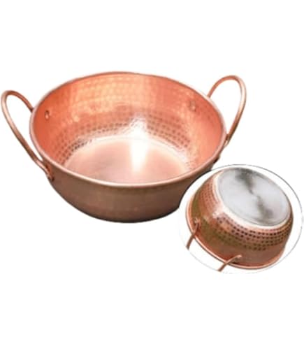 Amazon｜丸新銅器 山菜鍋 純銅 30cm 吊付 内側錫引き無｜ご飯鍋・文化