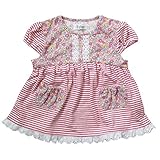 《初夏盛夏対応》(日本製) Pample Mousse(パンプルムース) 天竺小花柄&ボーダーフレンチ袖オーバーブラウス 90cm /PK NO.DP-72207