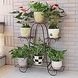 RBHJZ 花のフレーム鉄金属の庭のバルコニー床植物の花のポットラックの6層 A+ ( 色 : ブロンズ , サイズ さいず : L l )