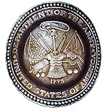 Patriotic US ArmyシールNightlight – 半透明ゴールド樹脂withシルバーレタリング