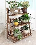 フラワースタンド・園芸ラック 木製フラワーラック/屋内および屋外の植物ラック/多層フラワーポット/3階ラダー階段/フロアタイプフラワーディスプレイスタンド フラワーディスプレイスタンド (サイズ さい