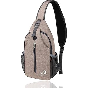 WATERFLY ボディバッグ ワンショルダーバッグ 斜めがけ 大容量 防水 軽量 イヤホン穴付き ショルダー付替え可能 水筒ポーチ付き スポーツ アウトドア サイクリング カジュアル 旅行