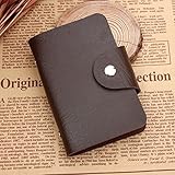 カードケース大容量 カードホルダー　PUレザー 小銭 カード 入れ 持ち運びに便利 男女兼用 (ブラウン)