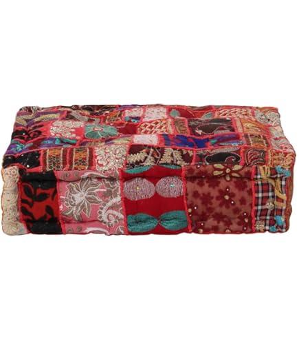 Amazon｜vidaXL パッチワーク 厚手クッション 丸型 コットン製