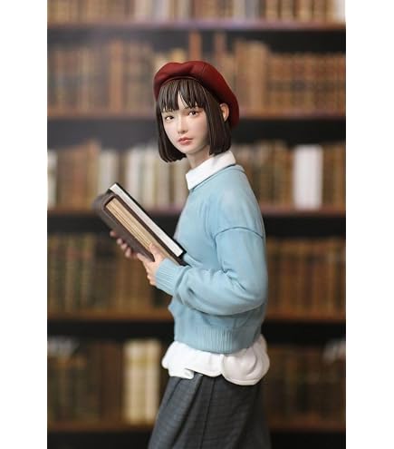 フィギュア 1/6 オリジナルガレージキット 本を運ぶ女性 完成品