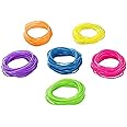 Super Z Outlet 80s Colorful Retro Rock Pop Star Rainbow Diva Disco Jelly Neon Gel Stretchable Bracelets Bands for Theme Event