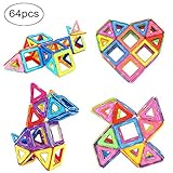 camande Magnetic Blocks Building Set forキッズ、磁気タイル教育Building Construction Toys for Boys and Girls wit