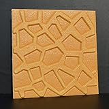 壁紙3D弾性brickTVの背景レンガ30 * 30CM 3D壁ステッカーリビングルームフレキシブルフォームブリックステッカーベッドルーム模造ソフトバッグ粘着壁紙の壁紙 (Color : Yellow
