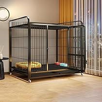 【新品】大型犬 ケージ 犬 ゲージ キャスター 屋根 トイレトレー 屋内 中型犬 Amazon.co.jp: 犬用ケージ 屋根付き ペットゲージ キャスター付き 犬