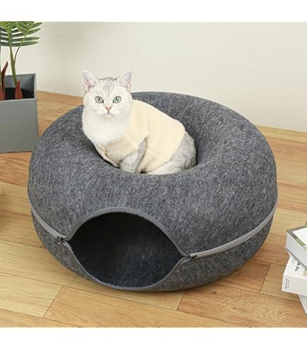 Amazon | 人気No.1猫ベッド！サークル型ラタン風 キャットハウス 