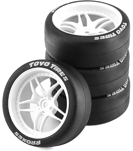 Amazon | 交換用 12mm 六角ホイールおよびタイヤ(4Pcs)タミヤ用 TT01