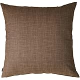 fabrizm 日本製 クッションカバー 60角 60×60cm むら糸 くるみ 1454-br-br