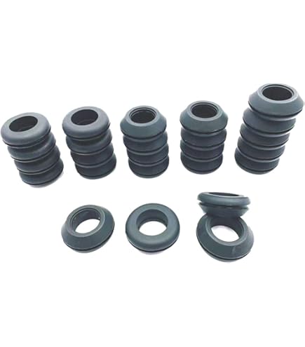 Uxcell 12Pcs Rubber Grommets 16mm Drill Hole | 14mm ID Double Sided Hole Plugs For Cable Protection