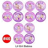 GIRL BABIES Baby Month Onesie Stickers Baby Shower Gift Photo Shower Stickers, baby shower gift by O