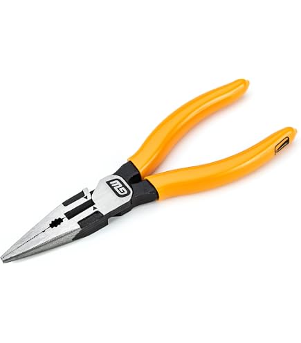 GEARWRENCH 5-1/2" Precision Flat Nose Plier 89735 | Slim Spring-Loaded Grip For Tight Spaces
