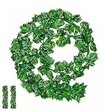 PandaCherry_jp 【 観葉植物 アイビー 12本 】 壁掛け インテリア アンティーク 雑貨 造花 人工 フェイク 壁掛 グリーン 緑 植物 家庭やパーティ飾り