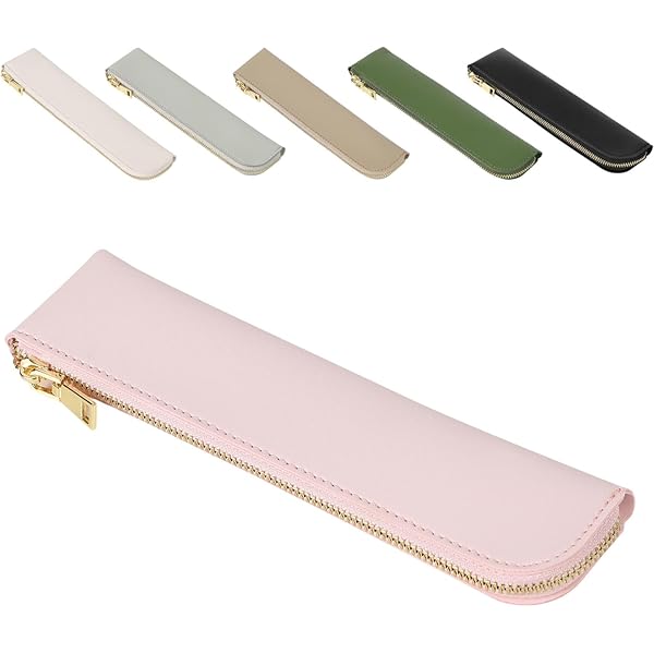 Amazon.co.jp: ペンケース レザー 【オフホワイト】 白 革 筆箱 スリム