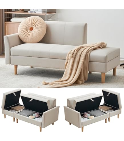 Amazon｜PEFEK ソファー 2人掛け 収納付き4WAY ソファーベッド