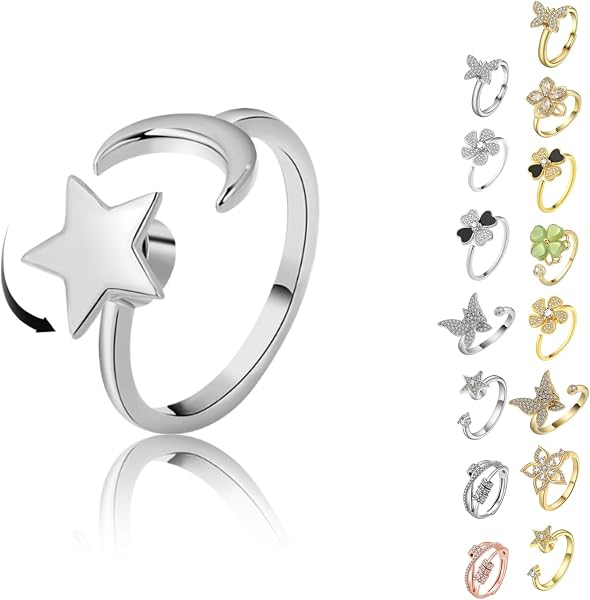 Khers Fidget Ring, Rotating, Stress Relief, Stress Relief - 1